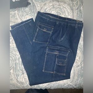 BOULDER CREEK‎ MENS DENIM JEANS CARGO-RAW HEM 48x40 TALL